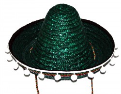 Капелюх Сомбреро з пензликами дитячий зелений Капелюх Сомбреро з пензликами дитячий зелений