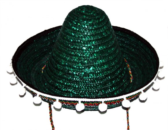 Капелюх Сомбреро з пензликами дитячий зелений Капелюх Сомбреро з пензликами дитячий зелений