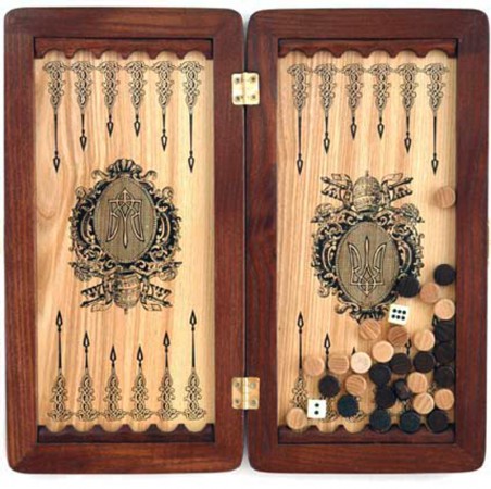 Нарди дорожні, дерев'яні "Трезуб" 31135C14 Нарди дорожні, дерев'яні "Трезуб" 31135C14