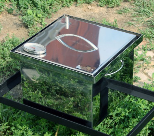 Коптильня з нержавіючої сталі (300х300х200) із термометром Коптильня з нержавіючої сталі (300х300х200) із термометром