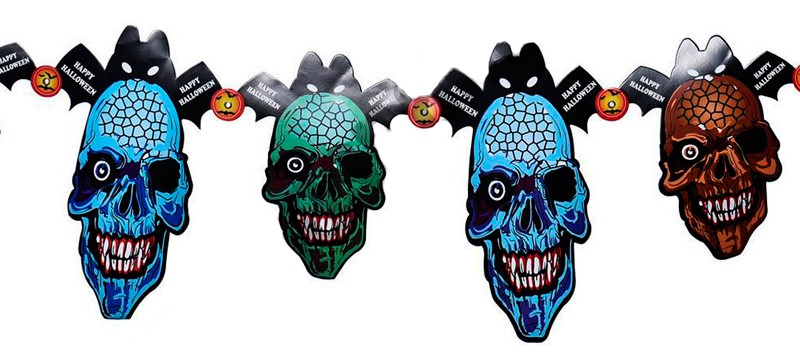 Гирлянда Хэллоуин Черепа Гирлянда Хэллоуин Черепа