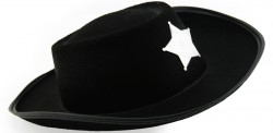 Шляпа шерифа детская (черная)