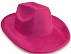 Шляпа ковбойская велюровая (розовая)