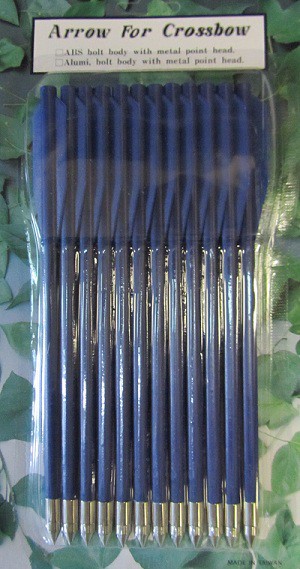 Стріли для арбалета Man Kung MK-PL-BL, сині, 12 шт , Стріли для арбалета Man Kung MK-PL-BL, сині, 12 шт ,