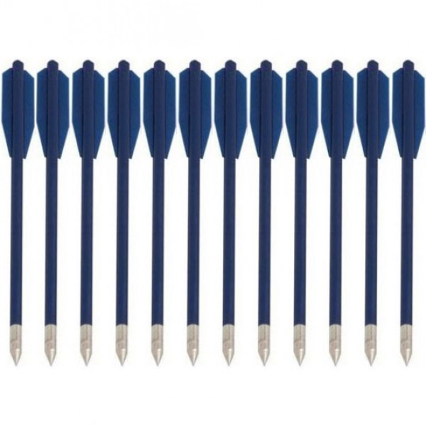 Стріли для арбалета Man Kung MK-PL-BL, сині, 12 шт , Стріли для арбалета Man Kung MK-PL-BL, сині, 12 шт ,
