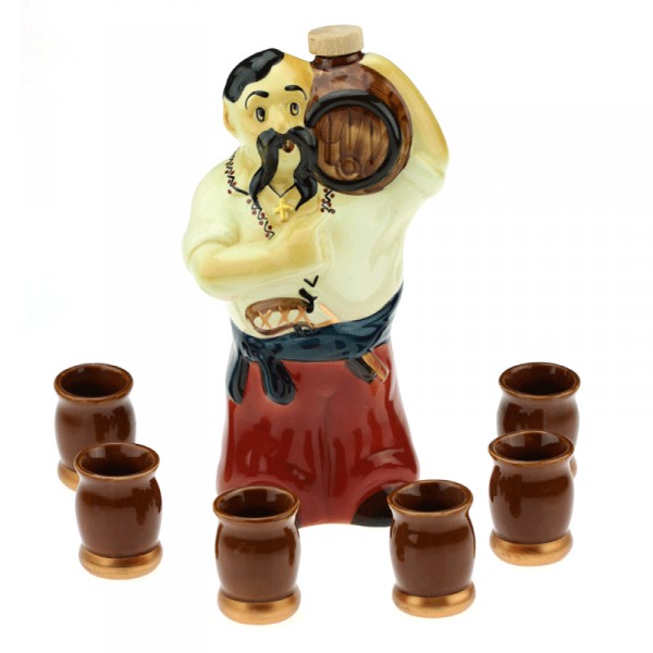 Коньячний набір Козак з бочкою Коньячний набір Козак з бочкою