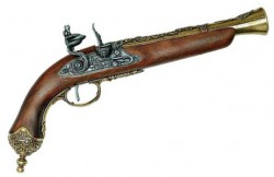 Пистолет-мушкетон с кремниевым замком, Лондон XVIII век, латунь