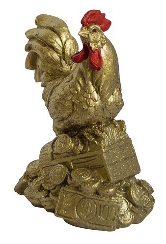 Петух с красным гребешком на сундуке, 10см Петух с красным гребешком на сундуке, 10см