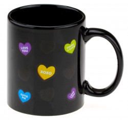 Чашка с терморисунком цветные сердечки Чашка с терморисунком цветные сердечки