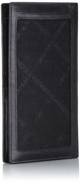 Портмоне шкіряне Wenger W2-01BK, чорне Портмоне шкіряне Wenger W2-01BK, чорне