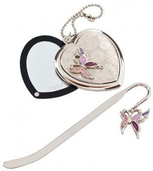 Подарунковий набір Jardin D`Ete «Бузовий метелик» (дзеркало та закладка) Подарунковий набір Jardin D`Ete «Бузовий метелик» (дзеркало та закладка)