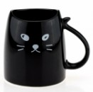 Чашка Кошка с хвостом черная