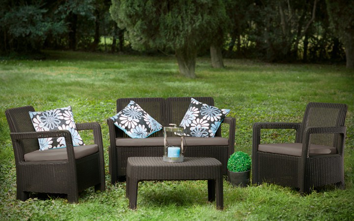 Набір меблів Allibert Tarifa Lounge Set Коричневий Набір меблів Allibert Tarifa Lounge Set Коричневий