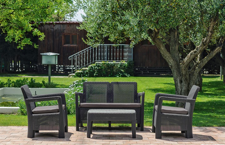 Набір меблів Allibert Tarifa Lounge Set Коричневий Набір меблів Allibert Tarifa Lounge Set Коричневий