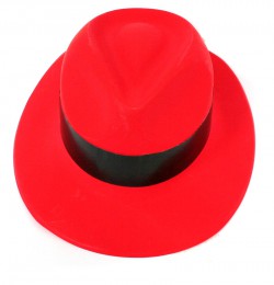 Капелюх чоловічий пластик зі стрічкою червоний Капелюх чоловічий пластик зі стрічкою червоний