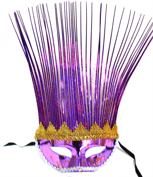 Карнавальная маска Венеция с пером - ирокез Карнавальная маска Венеция с пером - ирокез