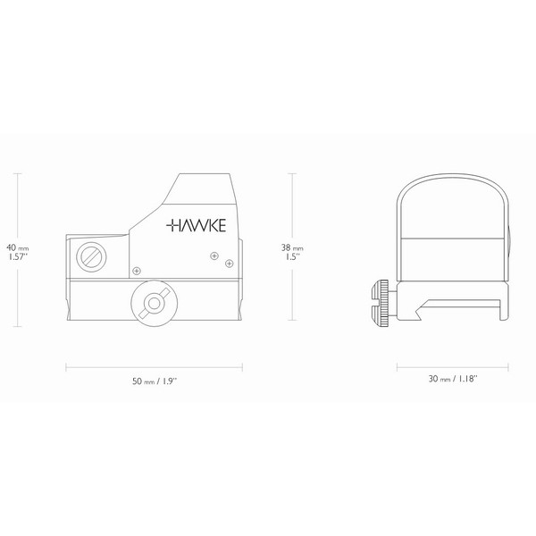 Приціл коліматорний Hawke RD1x WP Digital Control (Weaver) Приціл коліматорний Hawke RD1x WP Digital Control (Weaver)