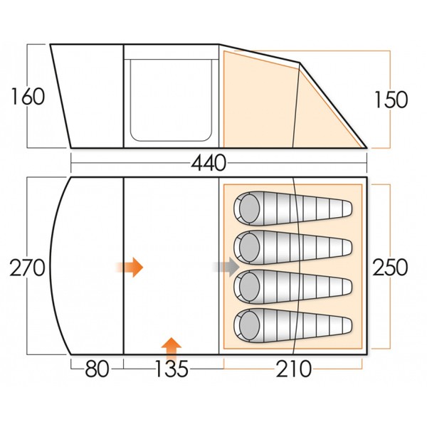 Намет Vango Aura 400-K River Намет Vango Aura 400-K River