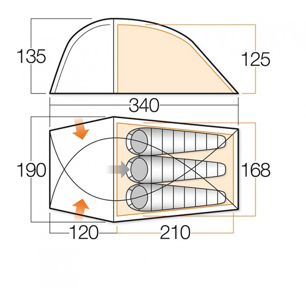 Намет Vango Sierra 300 Herbal Намет Vango Sierra 300 Herbal