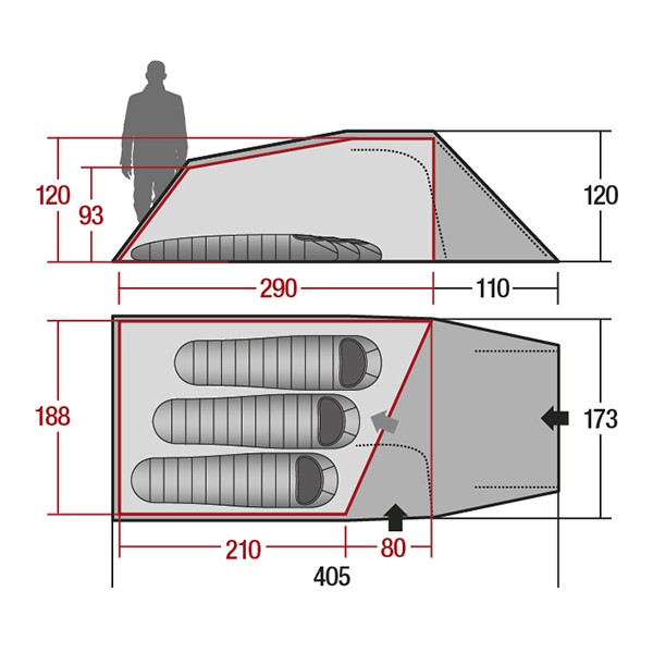 Намет Wechsel Outpost 3 Zero-G (Sand) + килимок Mola 3 шт Намет Wechsel Outpost 3 Zero-G (Sand) + килимок Mola 3 шт