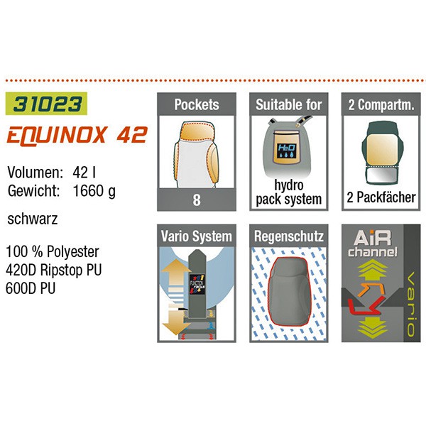 Рюкзак туристичний High Peak Equinox 42 (Black) . Рюкзак туристичний High Peak Equinox 42 (Black) .