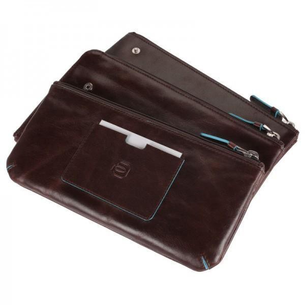 Сумочка Piquadro Blue Square на блискавці з 3 відділами Сумочка Piquadro Blue Square на блискавці з 3 відділами