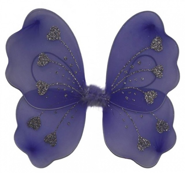 Крылья Бабочки с сердечками фиолетовые Крылья Бабочки с сердечками фиолетовые