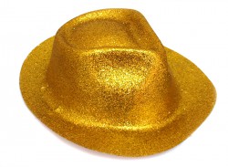 Капелюх чоловічий пластик блискучий золотий Капелюх чоловічий пластик блискучий золотий
